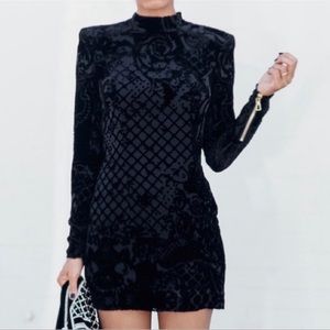 Balmain x H&M Limited Edition Collaboration Velvet Silk Mini dress